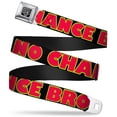thumbnail image 1 of Buckle-Down Belt, Seatbelt Buckle Belt, No Chance Bro Black Yellow Red, Youth 22 to 32 Inches, 1 of 9