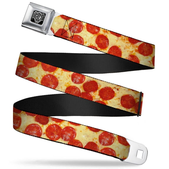 Buckle-Down Belt, Seatbelt Buckle Belt, Pepperoni Pizza Vivid, Youth 22 to 32 Inches
