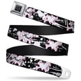 thumbnail image 1 of Buckle-Down Belt, Seatbelt Buckle Belt, Punk Heart Cross Bones Splatter Black White, 30 to 44 Inches, 1 of 9
