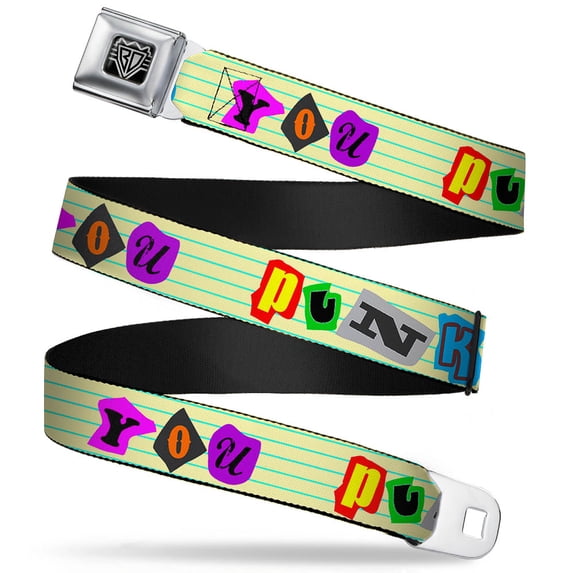 Buckle-Down Belt, Seatbelt Buckle Belt, Punk You Legal Pad Full Color, 34 to 52 Inches