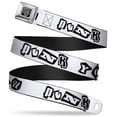 thumbnail image 1 of Buckle-Down Belt, Seatbelt Buckle Belt, Punk You White Black, Youth 22 to 32 Inches, 1 of 9