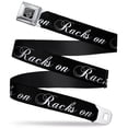 thumbnail image 1 of Buckle-Down Belt, Seatbelt Buckle Belt, Racks on Racks Black White, 30 to 44 Inches, 1 of 9