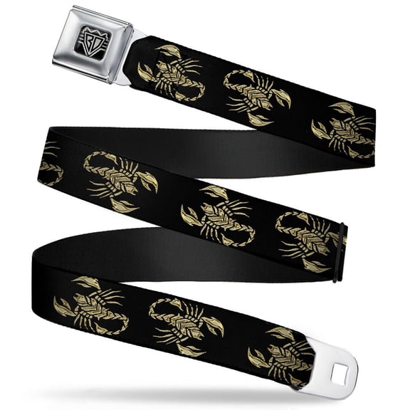 Buckle-Down Belt, Seatbelt Buckle Belt, Scorpion, 30 to 44 Inches
