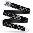 thumbnail image 1 of Buckle-Down Belt, Seatbelt Buckle Belt, Scribble Checker Black White, 34 to 52 Inches, 1 of 7