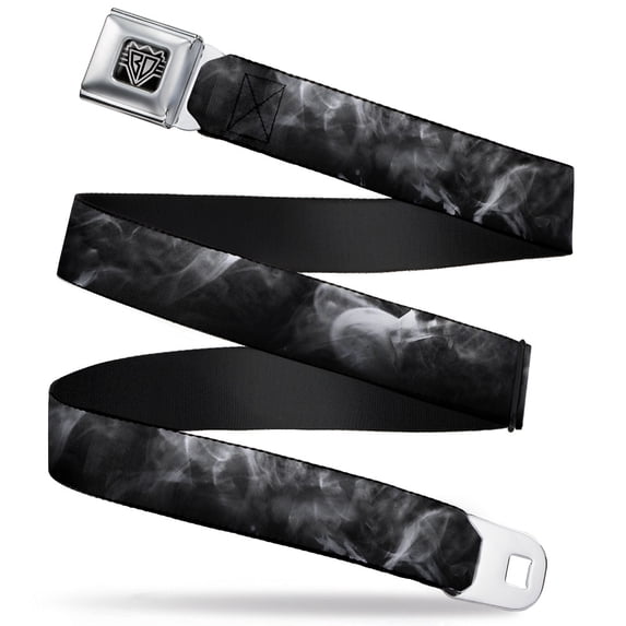 Buckle-Down Belt, Seatbelt Buckle Belt, Smoke Black Grays, 34 to 52 Inches