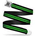 thumbnail image 1 of Buckle-Down Belt, Seatbelt Buckle Belt, Stripe Black Green, 30 to 44 Inches, 1 of 9