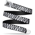 thumbnail image 1 of Buckle-Down Belt, Seatbelt Buckle Belt, Zig Zag Doodle Black White, 34 to 52 Inches, 1 of 9