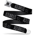thumbnail image 1 of Buckle-Down Belt, Seatbelt Buckle Belt, Zodiac Aquarius Constellation Black White, Youth 22 to 32 Inches, 1 of 9