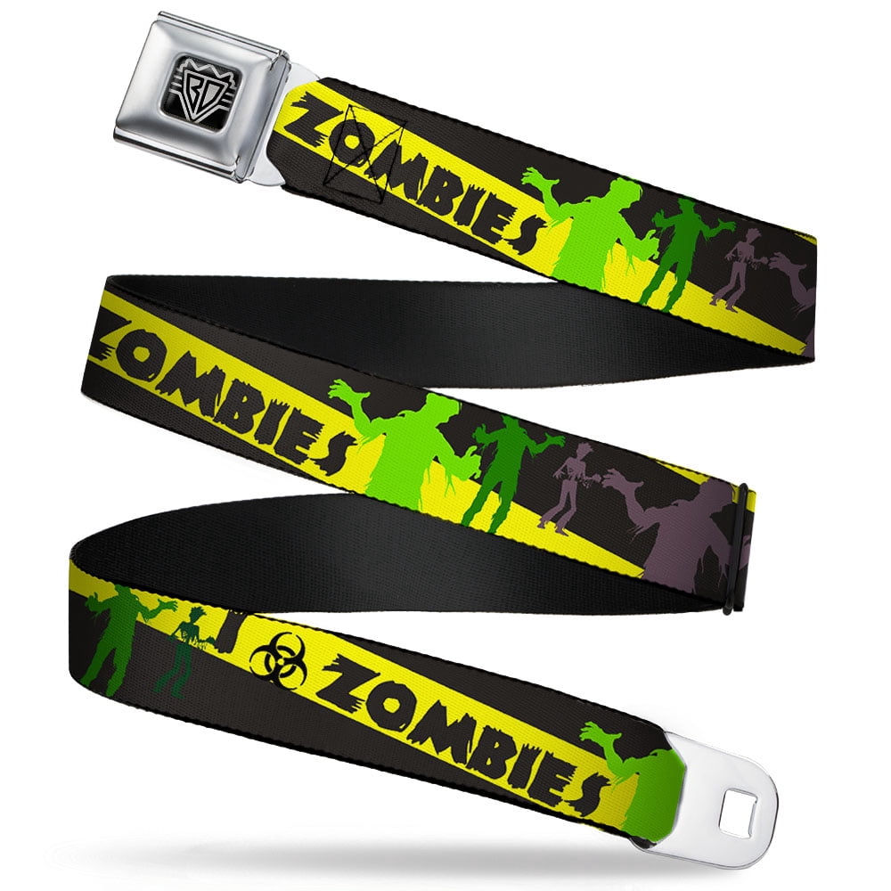 Buckle-Down Belt, Seatbelt Buckle Belt, Zombies Biohazard Black Yellow ...