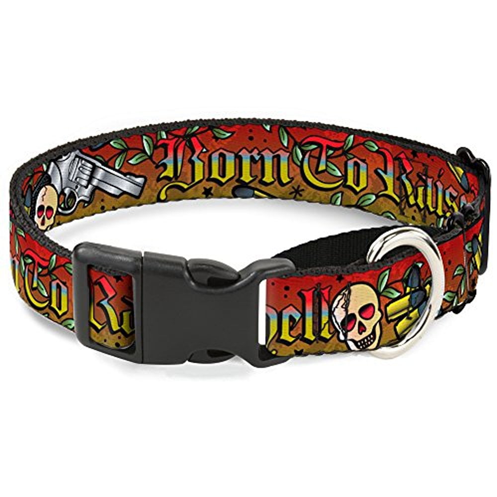 buckle-down "born to raise hell red" martingale dog collar