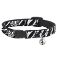 thumbnail image 1 of Buckle-Down Breakaway Cat Collar With Bell, Plastic Clip, Easy Adjustable, Buckle Down BD Logo Buckle Down Script Black White, 8.5 to 12 Inches 0.5 Inch Wide, 1 of 4