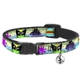 thumbnail image 1 of Buckle-Down Breakaway Cat Collar With Bell, Plastic Clip, Easy Adjustable, Octopus Superhero Cartoon, 8.5 to 12 Inches 0.5 Inch Wide, 1 of 4
