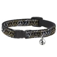 thumbnail image 1 of Buckle-Down Breakaway Cat Collar With Bell, Plastic Clip, Easy Adjustable, Peace Black Animal Prints, 8.5 to 12 Inches 0.5 Inch Wide, 1 of 4