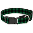 thumbnail image 1 of Buckle-Down "Buffalo Plaid Black Green" Martingale Dog Collar, 1 of 1