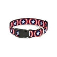 thumbnail image 1 of Buckle-Down Captain America Shield Navy Pet Collar - Medium, 1 of 4