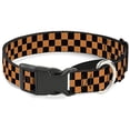 thumbnail image 1 of Buckle-Down Checker Black Neon Orange Martingale Dog Collar, 1 of 1