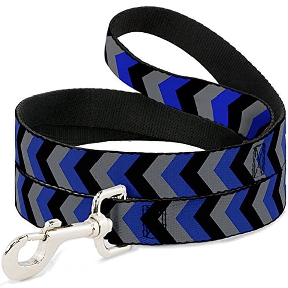 buckle-down "chevron blue black gray" dog leash
