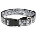 thumbnail image 1 of buckle-down crosses assorted distressed white black martingale dog collar, 1 of 1