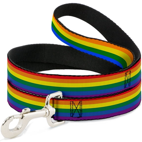 Buckle-Down Pet Leash, Dog Leash, Flag Pride Rainbow, 4 Feet Long 1.0 Inch Wide