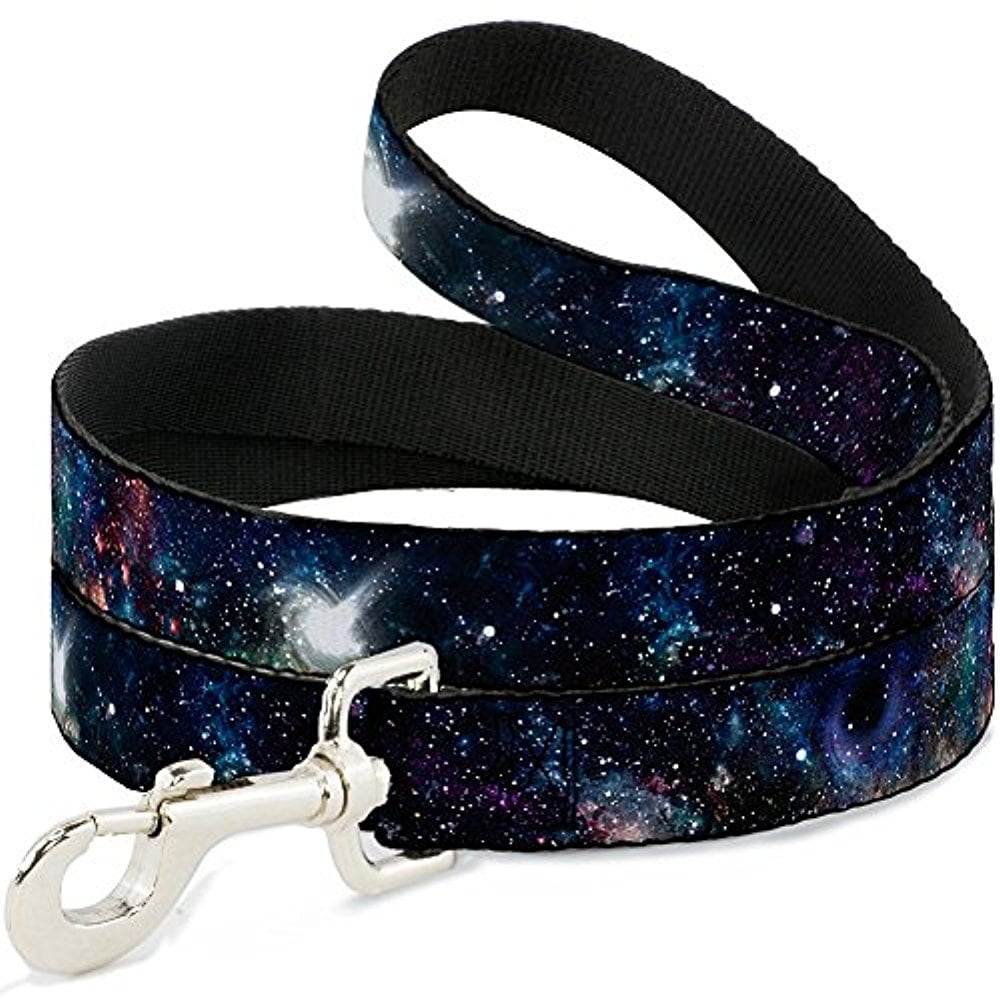 Buckle-Down DL-W30772-N Narrow 0.5" Galaxy Collage Dog Leash