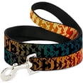 thumbnail image 1 of buckle-down dl-w30790 geometric transition blues reds orange yellows dog leash, 1 of 1