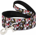 thumbnail image 1 of Buckle-Down DL-W31701-N Narrow 0.5" Queen of Broken Hearts Dog Leash, 4', 1 of 1