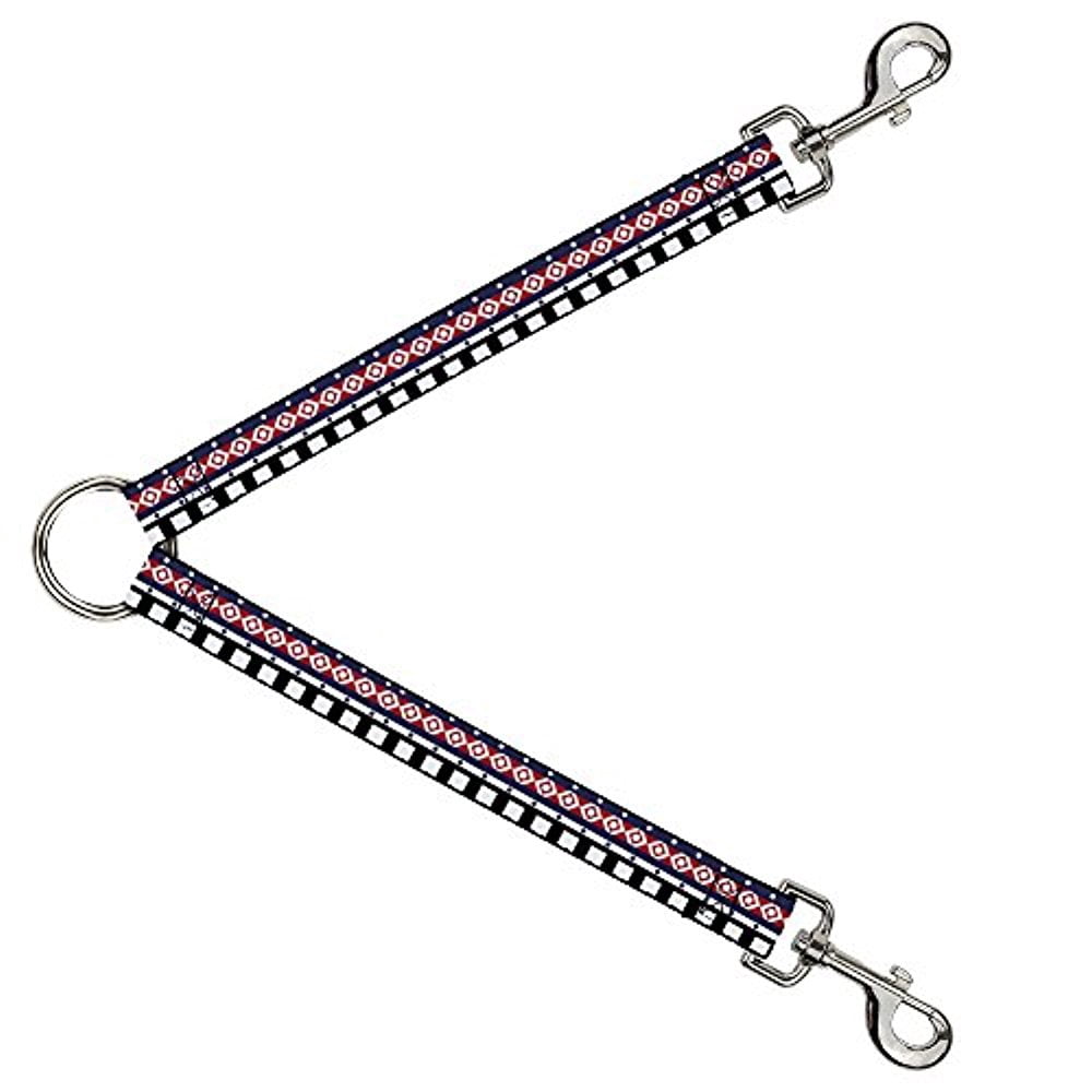 Buckle-Down DLS-W30151 Aztec13 White/Navy/Red/Black Leash Splitter, 1 ...