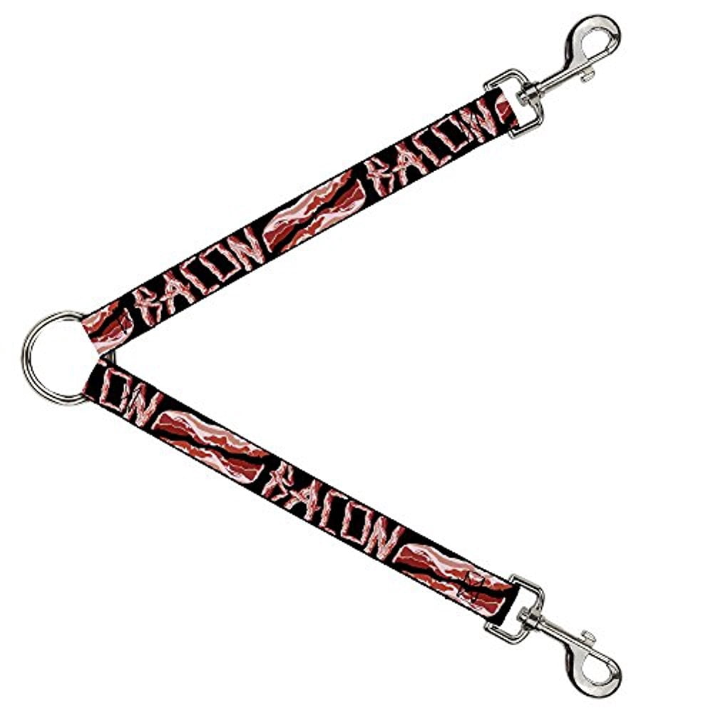 Buckle-Down DLS-W30291 Bacon w/Text2 Leash Splitter, 1' Wide - 30' Length