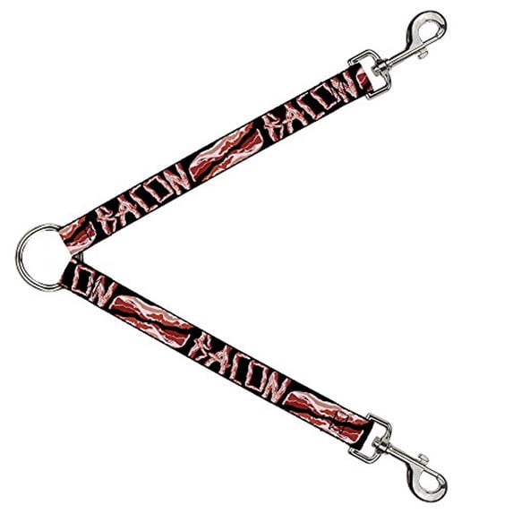 Buckle-Down DLS-W30291 Bacon w/Text2 Leash Splitter, 1' Wide - 30' Length