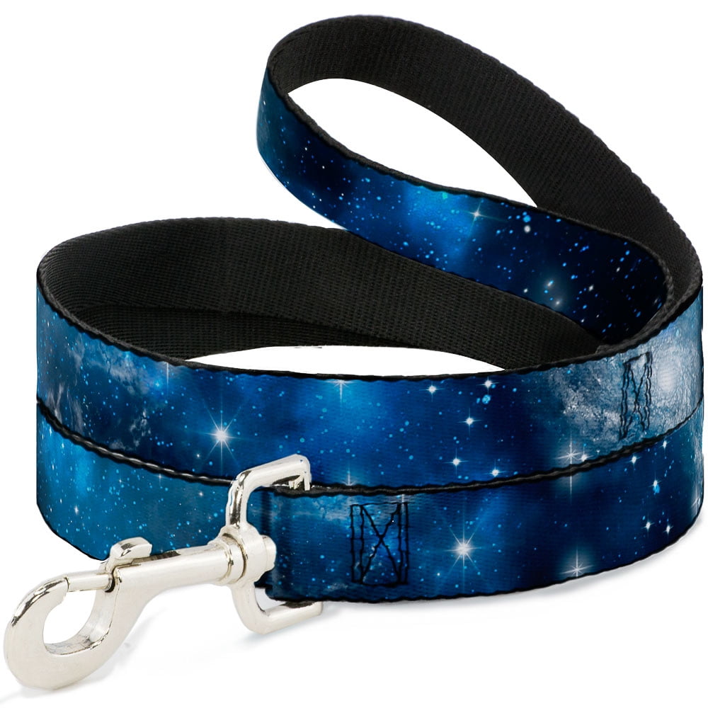 Buckle-Down Pet Leash, Dog Leash, Galaxy Blues Blues, 6 Feet Long 1.0 Inch Wide