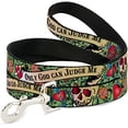 thumbnail image 1 of Buckle-Down Dog Leash Only God Can Judge Me Green Available in Different Lengths and Widths for Small Medium Large Dogs and Cats, 1 of 1