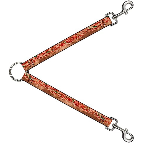 Buckle-Down Dog Leash Splitter Chicago Style Pizza Vivid 1 Foot Long 1 Inch Wide