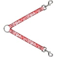 thumbnail image 1 of Buckle-Down Dog Leash Splitter Hibiscus Light Red White 1 Foot Long 1 Inch Wide, 1 of 1