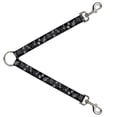 thumbnail image 1 of Buckle Down Dog Leash Splitter Hibiscus Outline Black White 1 Foot Long 1 Inch Wide, 1 of 1