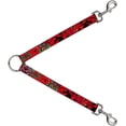 thumbnail image 1 of Buckle-Down Dog Leash Splitter Mom Dad Close Up Red 1 Foot Long 1 Inch Wide, 1 of 1
