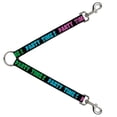 thumbnail image 1 of Buckle-Down Dog Leash Splitter Party Time Black Green Turquoise Fuchsia 1 Foot Long 1 Inch Wide, 1 of 1