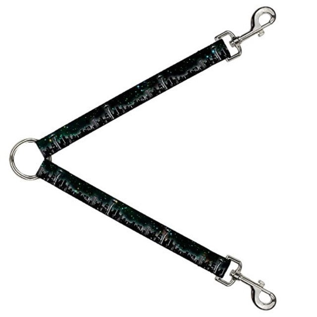 Buckle Down Dog Leash Splitter Seattle Vivid Skyline Space Dust 1 Foot Long 1 Inch Wide