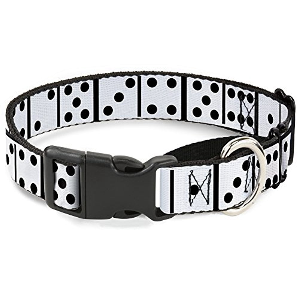 Buckle-Down Dominoes Black White Black Martingale Dog Collar