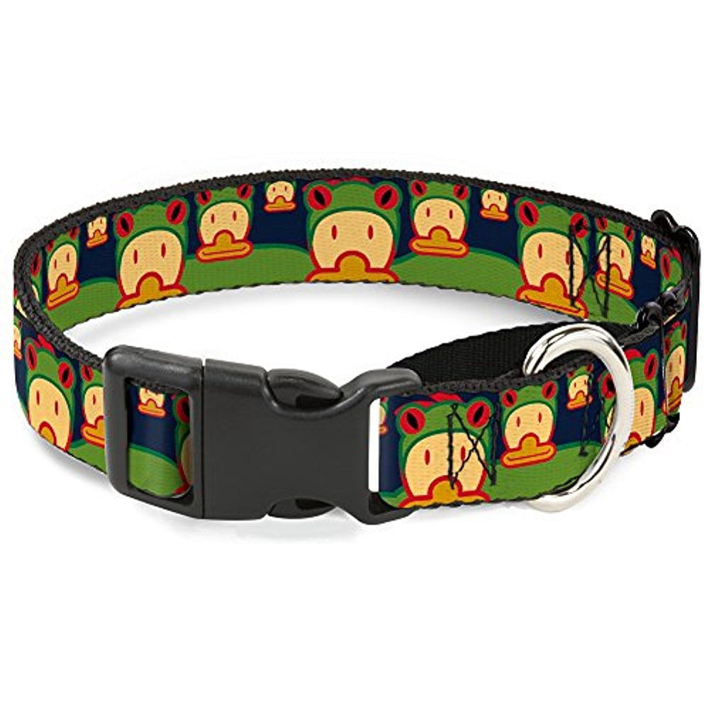 buckle-down duck with frog hat martingale dog collar