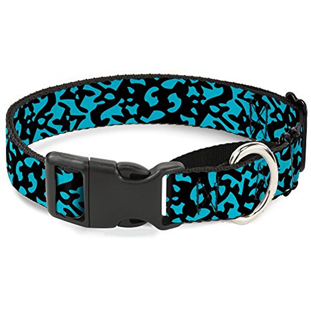 buckle-down eighties 1 blue black martingale dog collar