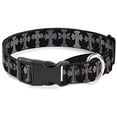 thumbnail image 1 of buckle-down elegant crosses black grays martingale dog collar, 1 of 1