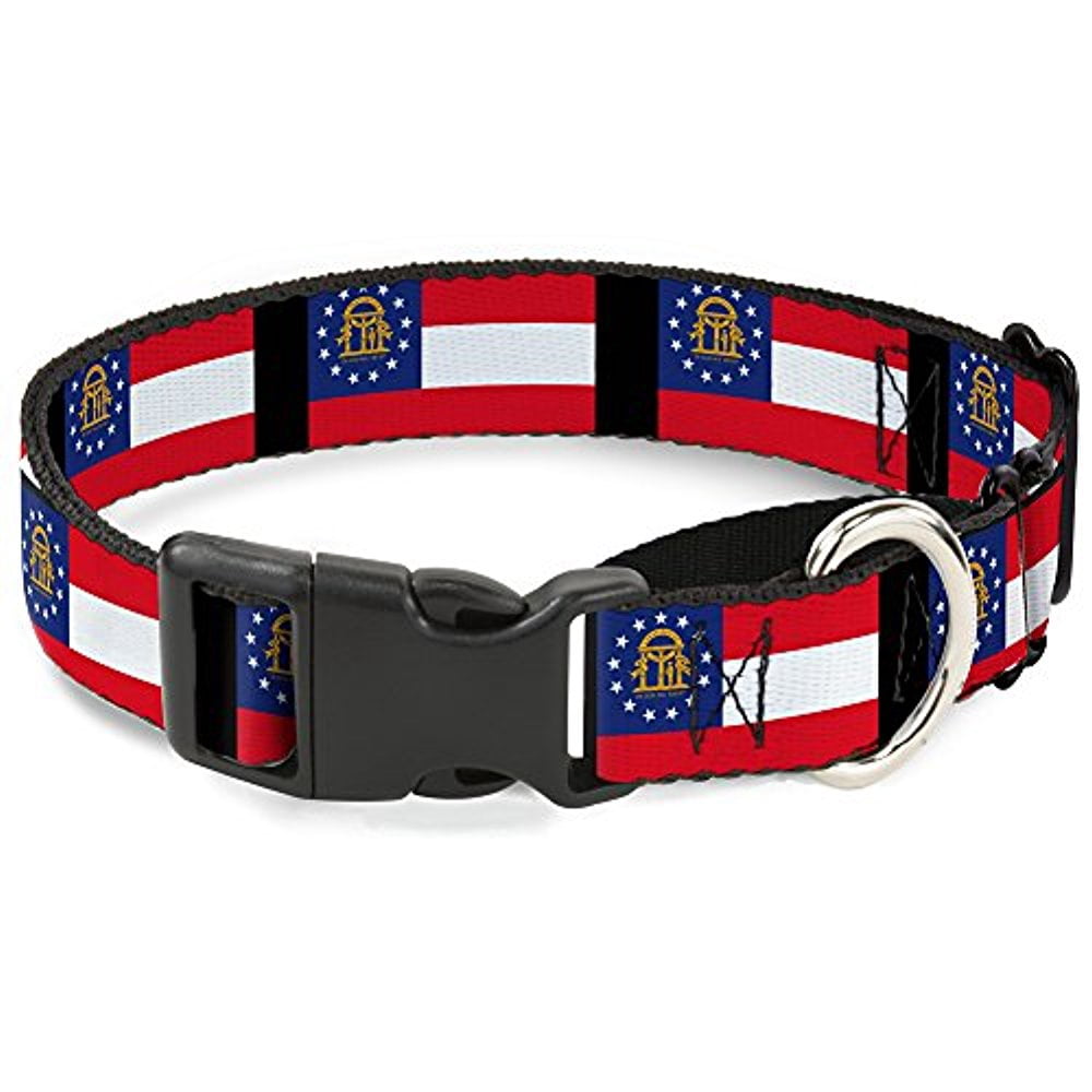buckle-down georgia flags black martingale dog collar
