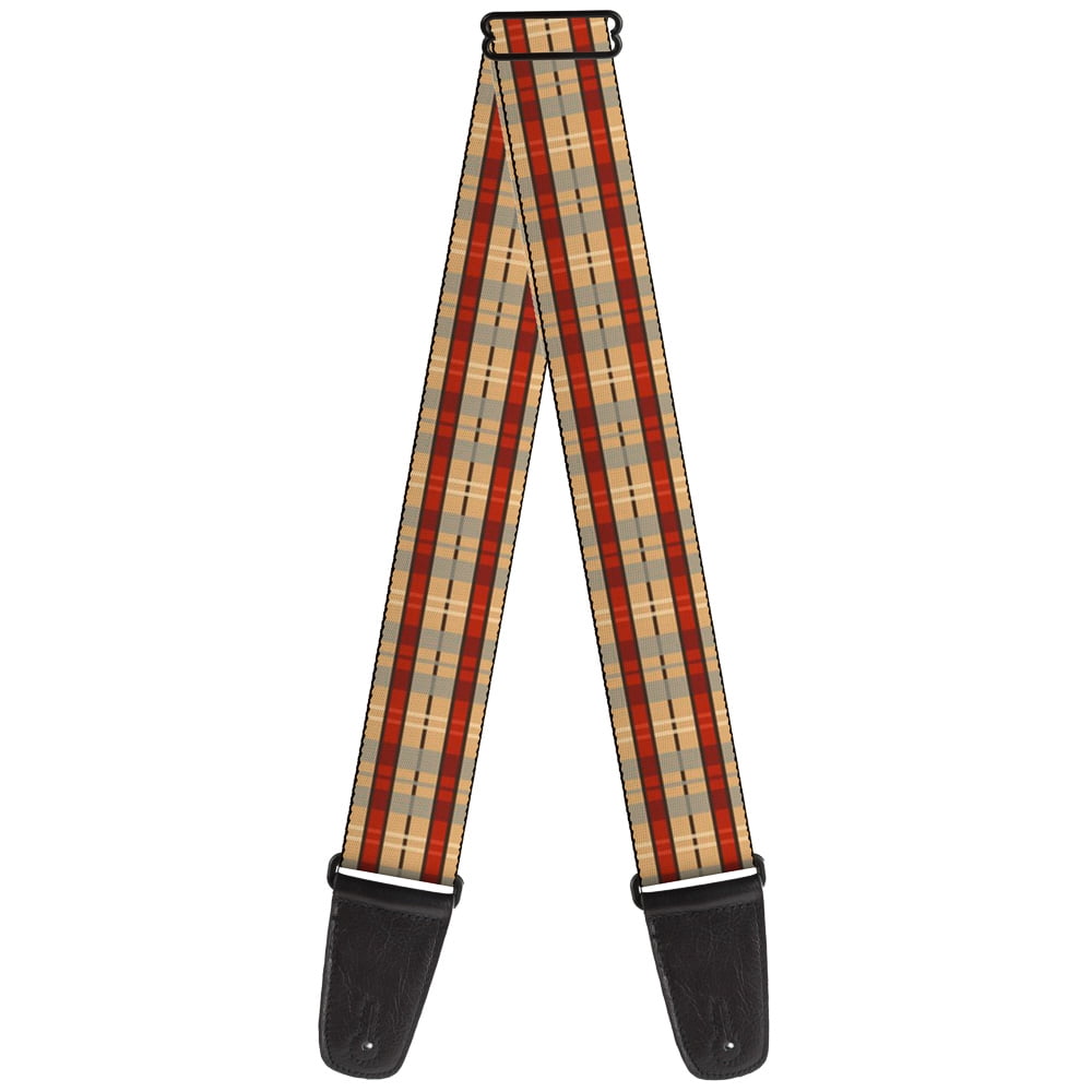 Buckle-Down Guitar Strap, Americana Plaid, 2 Inches Wide