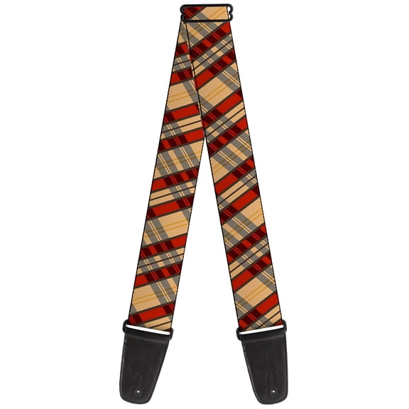 Buckle-Down Guitar Strap, Americana Plaid X, 2 Inches Wide