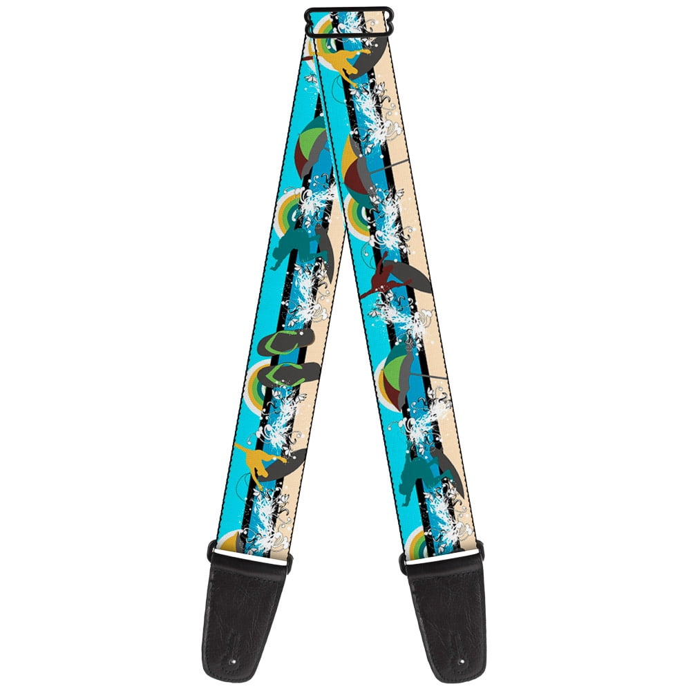 Buckle-Down Guitar Strap, Beach Scene , 2 Inches Wide