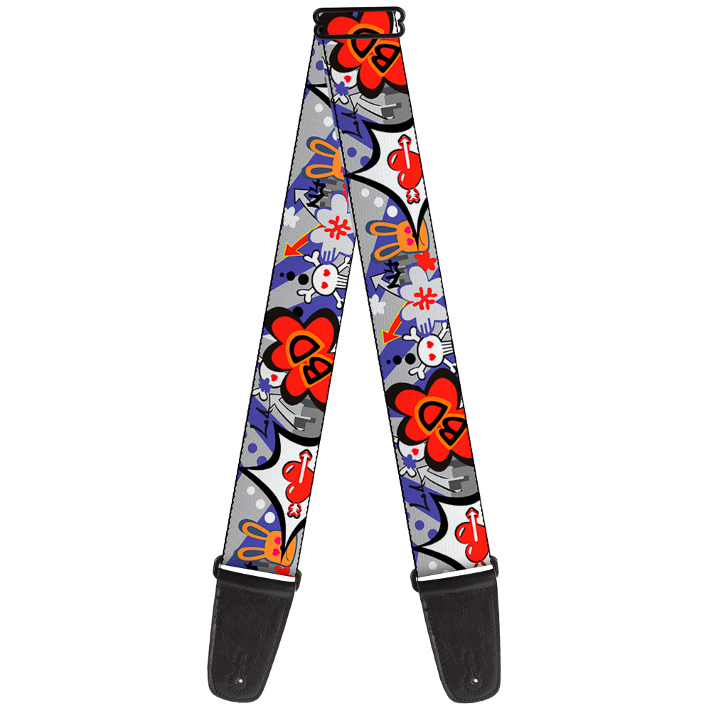 Buckle-Down Guitar Strap, Buckle Down Cartoon, 2 Inches Wide