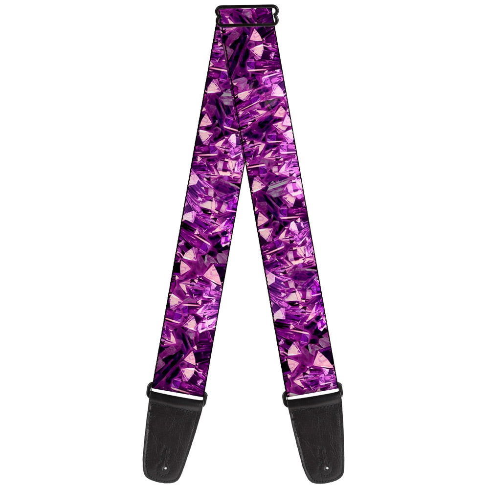 Buckle-Down Guitar Strap, Crystals Purples, 2 Inches Wide