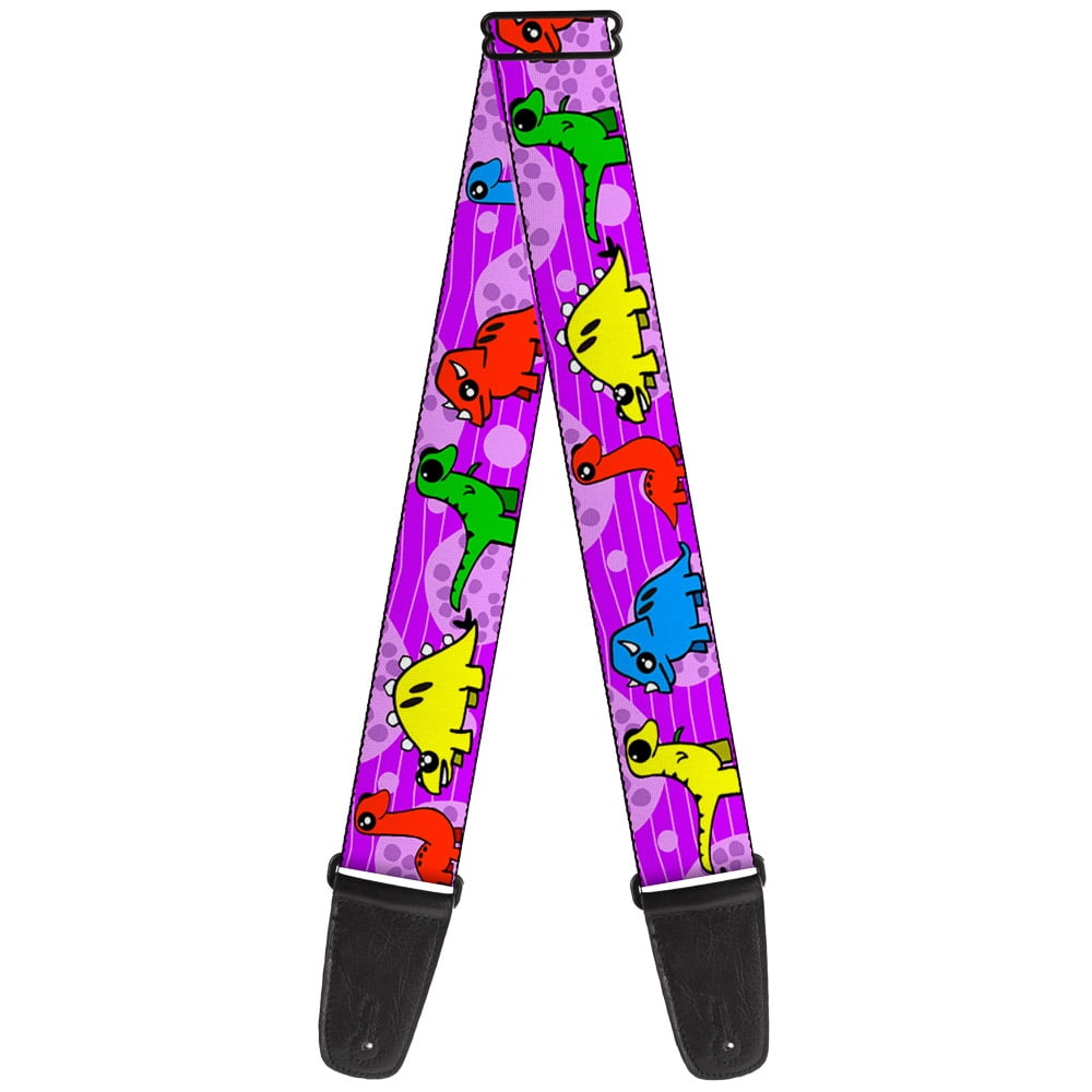 Buckle-Down Guitar Strap, Dinosaur Cartoon, 2 Inches Wide