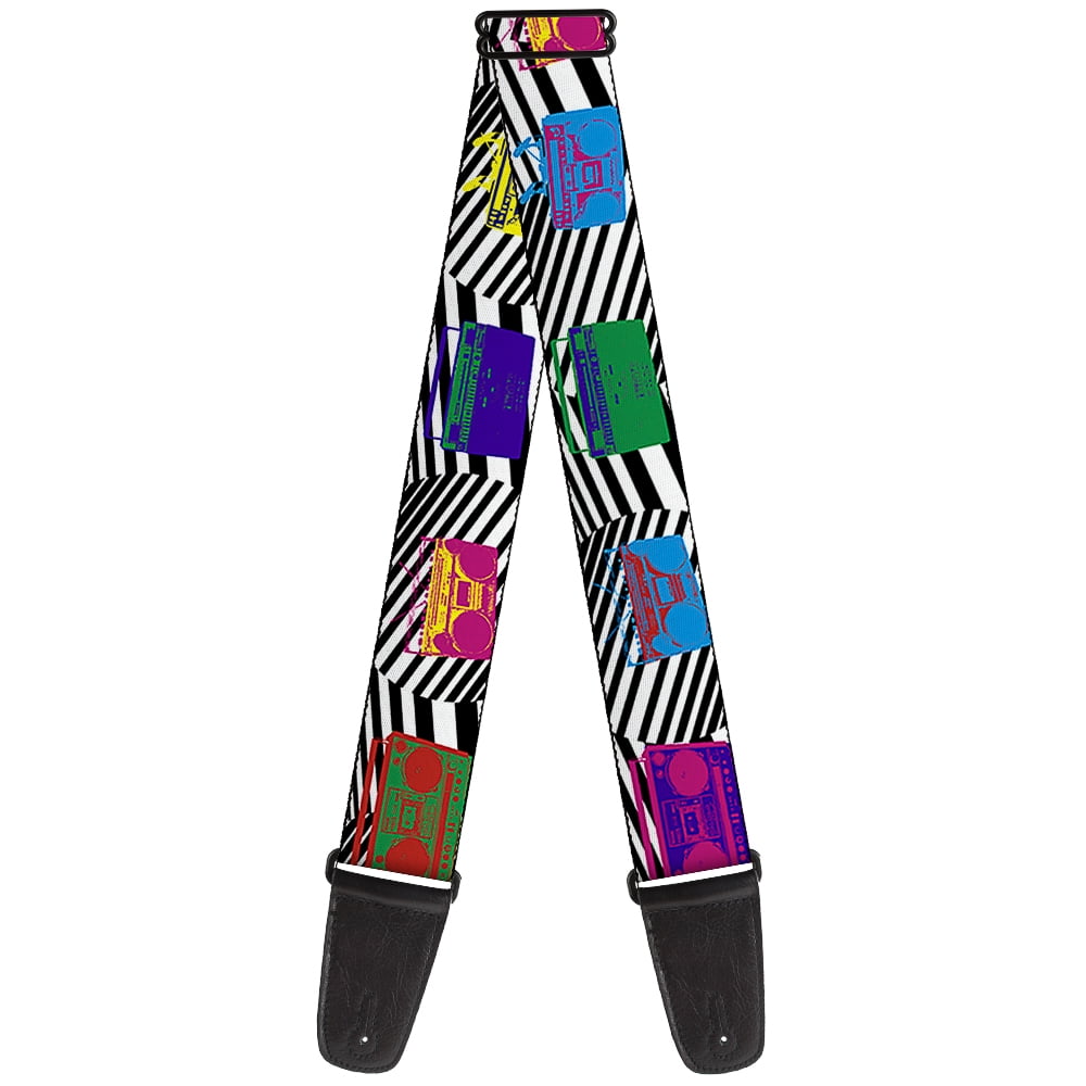 Buckle-Down Guitar Strap, Eighties Boomboxes, 2 Inches Wide