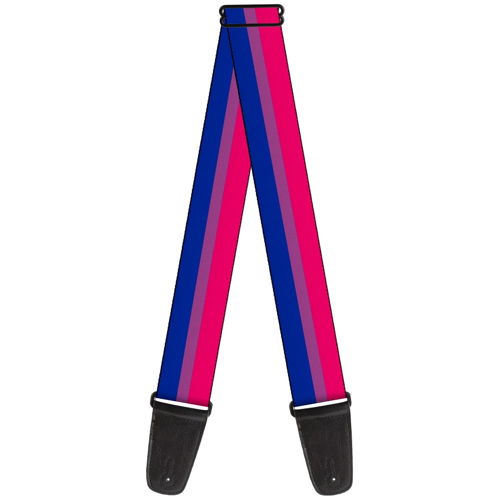 Buckle-Down Guitar Strap, Flag Bisexual Pink Purple Blue, 2 Inches Wide